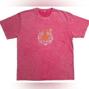 Acid Wash Tiger Graphic Tee